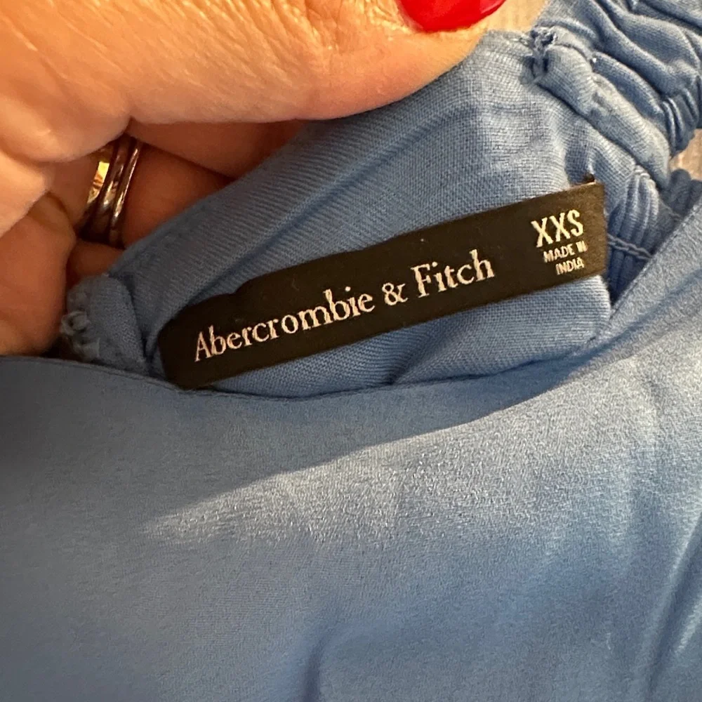 Abercrombie & Fitch Light Blue Dress with Ruched Detail